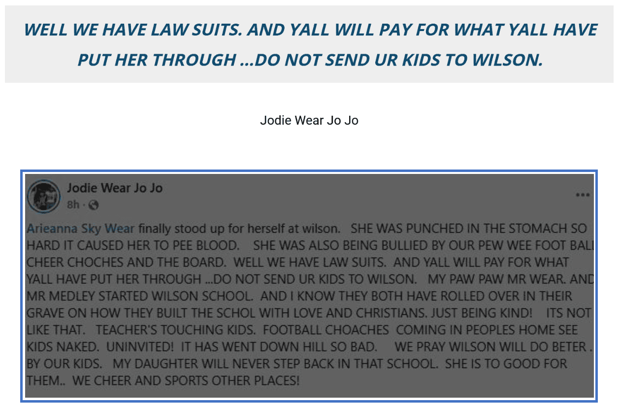 Alabama Mom Says Her Daughter Peed Blood After Being Hurt At Wilson School And Blames Staff For Bullying