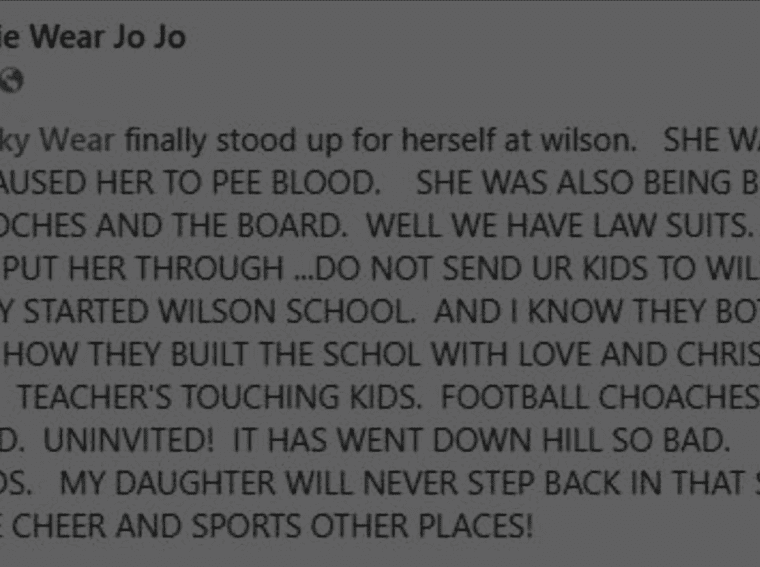 Alabama Mom Says Her Daughter Peed Blood After Being Hurt At Wilson School And Blames Staff For Bullying