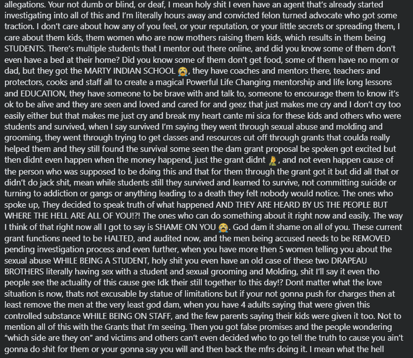 Coach at Marty Indian School Reported in Allegations about Sexual Abuse, Grooming, and Problems in Tribal Education Grants