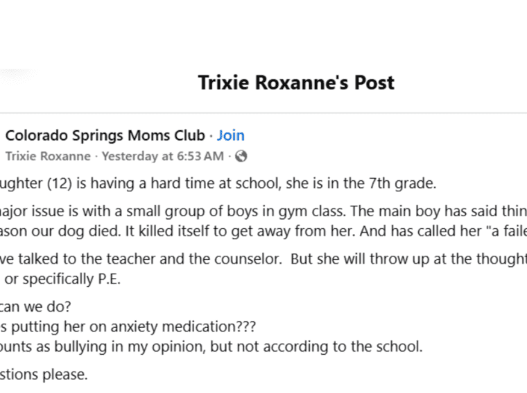 Colorado Girl Scared To Go School After Boys In Gym Call Her A Failed Abortion And Blame Her For Dog’s Death