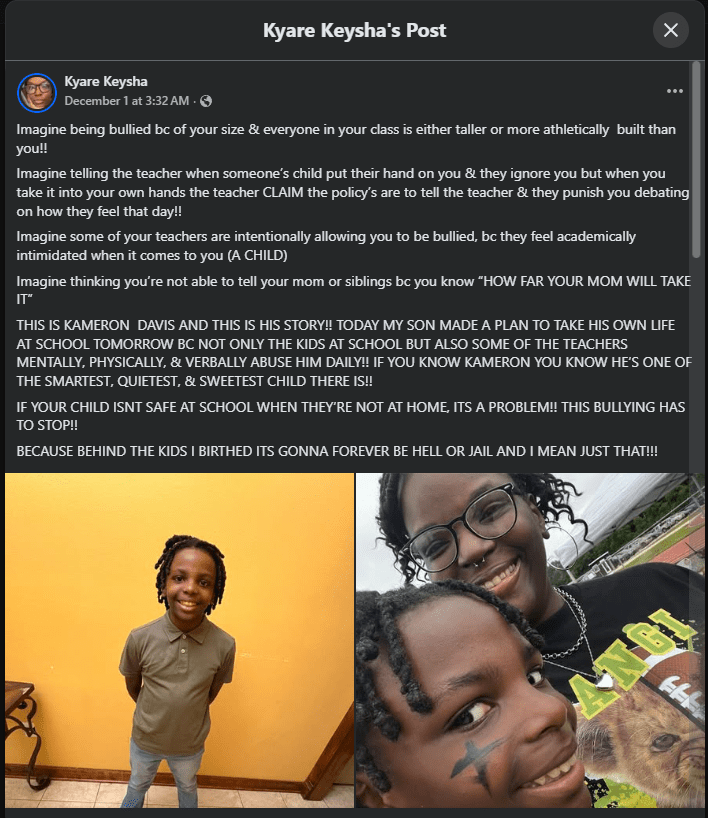 Hammond Louisiana School Bullying Case Leaves A Student Thinking About Self Harm