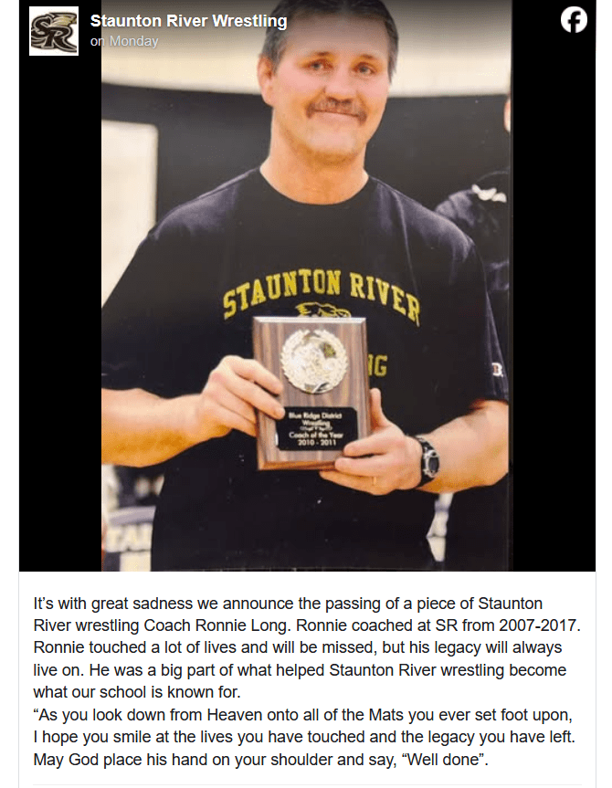 Vinton Virginia Mourns Ronnie Long After His Sudden Passing