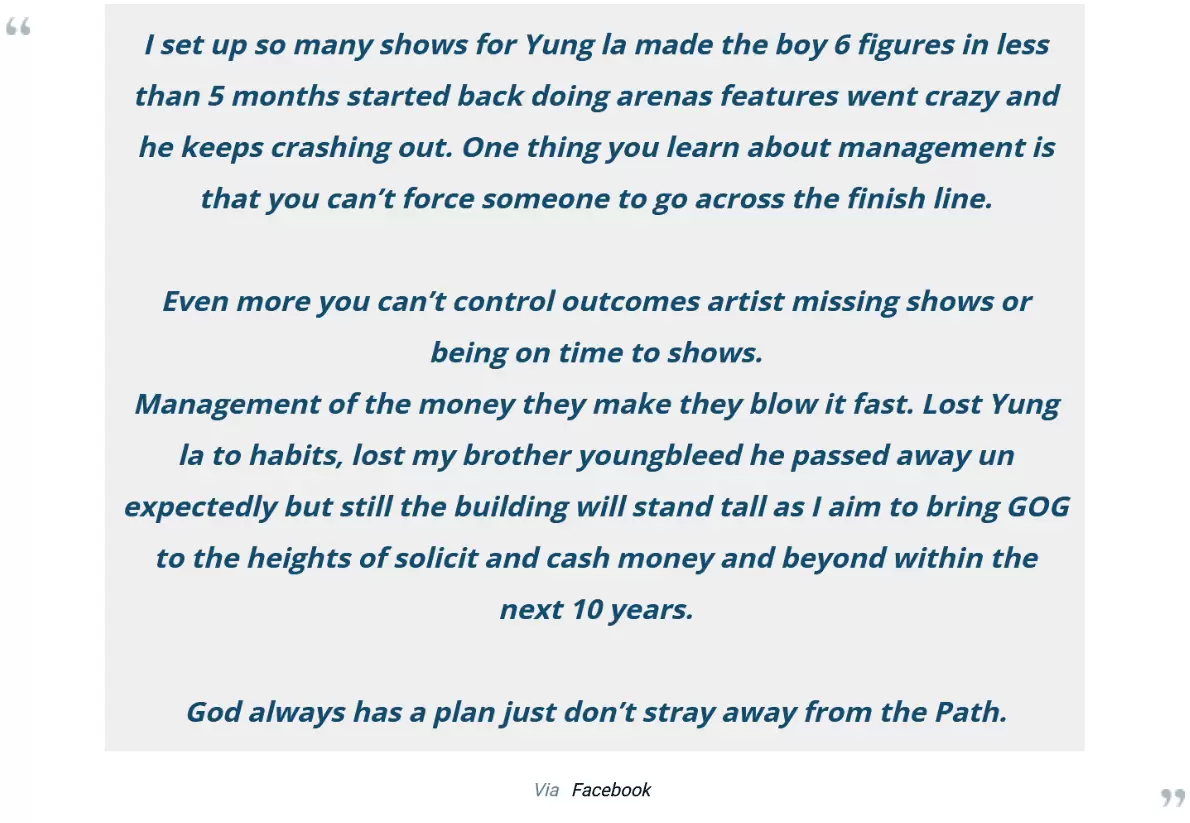 Atlanta Rapper Yung LA Arrested After Being Accused Of Stealing A TV And A Neighbor Lawnmower