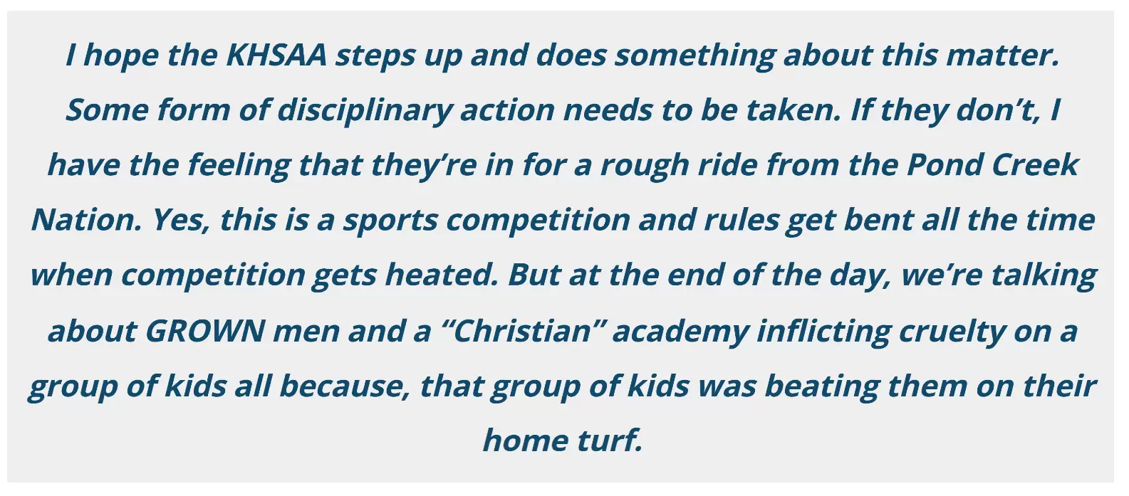 Belfry Players Left Outside In Freezing Cold While LCA Stayed Inside And Got Advantage