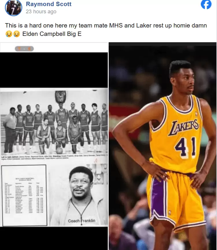 Elden Campbell Passing At Age 57 Leaves The Basketball World Sad