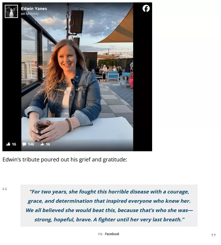 Remembering Meredith Ashley Yanes who passed away at 30 after her long sarcoma fight